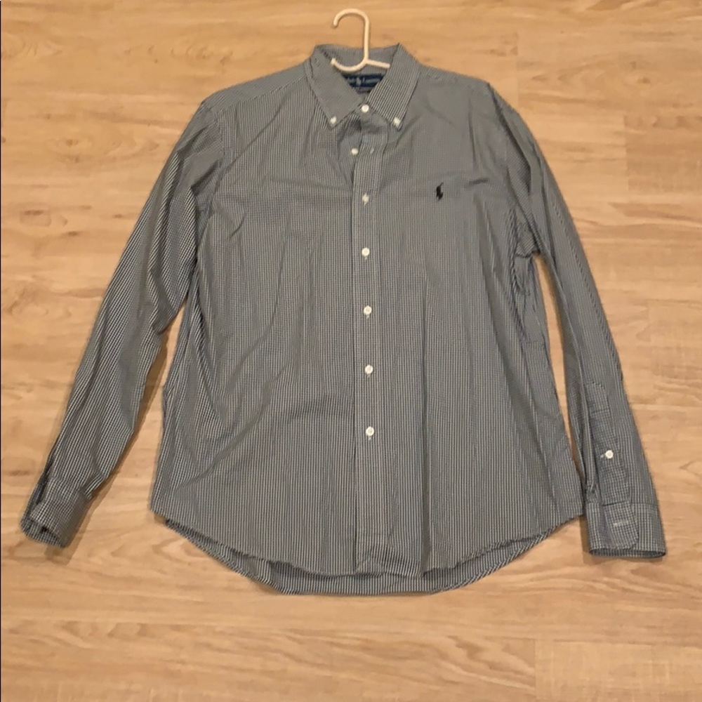 EUC Polo Black and White Dress shirt